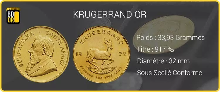 Pièce d'Or Krugerrand Krugerrand - Pièce Once d'Or